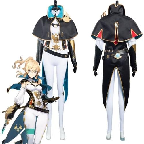 Game Genshin Impact Jean Gunnhildr Cosplay Costume Outfits Halloween Carnival Suit