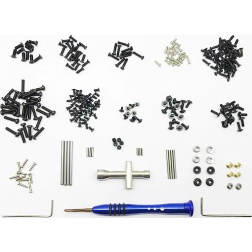 316 in 1 Tool RC Car Flat Head Screws & Round Head Screws Nuts RC Flat Washer RC Hexagon Wrench for Wltoys 1/14 144001 RC Car A