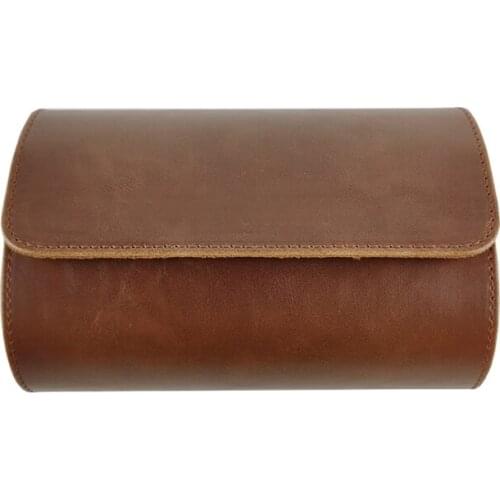 L5YA Luxury PU Leather Watch Storage Box Travel 2 Positions Watches Organizer Case