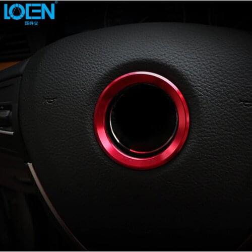LOEN For bmw X1 X3 X4 x5 X6 e46 e39 1PC Car Sticker Car Styling steering wheel Decoration Decal Circle ring car stickers