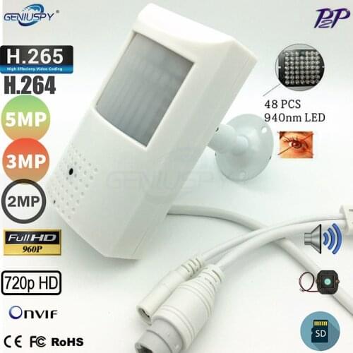 5MP 3MP 2MP 1.3MP 1MP Pir Mini IP Camera 940nm IR Night Vision Camera Pin hole Security CCTV IP Camera SD Card Slot Microphone