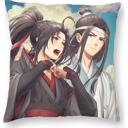 Mo Dao Zu Shi The Untamed Pillowcase Home Decor Wei Wuxian Lan Wangji Cushion Cover Throw Pillow for Living Room Double-sided