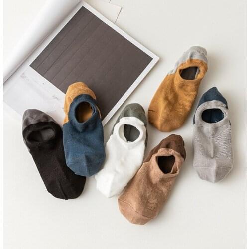 6 Pairs Mesh Breathable Socks Mens Ankle Socks Color Matching Socks Casual Cotton Socks Stall Low-Top Shallow Socks