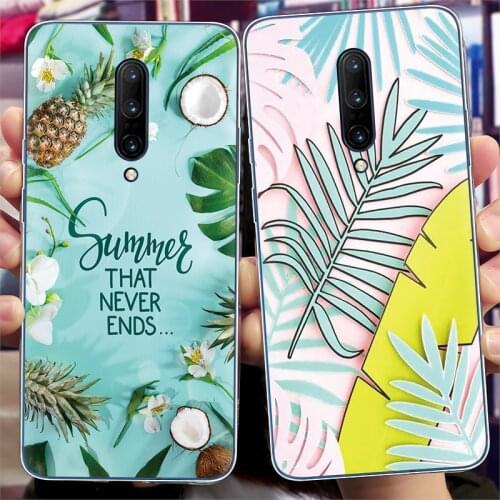 2020 New Summer Phone Case For Oneplus 8 7 7T Pro 6 6T 5 5T 3 Soft SIlicon TPU Transparent Cover Funda Celuar