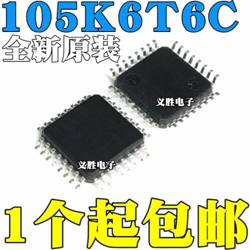 New and original 105K6T6 STM8S105K6T6C LQFP32 8 Bit Microcontroller 105K6T6C Single-chip microcomputer 8-bit microcontroller doc