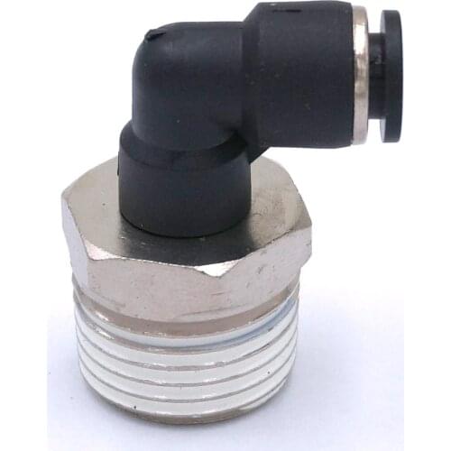 Pneumatic Male Elbow Connector Tube OD 1/4" X NPT 1/2" Push In Fitting