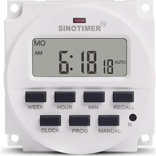 1.6 Inch LCD Digital DC 12V 24V 110V 220V 230V AC 7 Days Programmable Timer Switch Time Relay Control Countdown Time Function