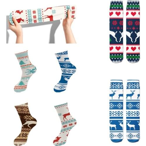 Christmas Happiness Long Socks Gifts for Children Winter Unisex Cute Compression Socks Fashion Funny Harajuku Lovely Warm Socks