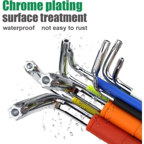 LAOA Hexagon Socket Wrench Set Color Hexagon Socket Wrench 9PCS Automobile Maintenance Tool Combination Set