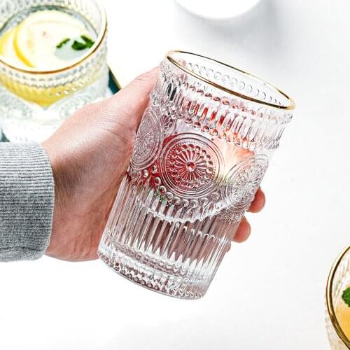 300/400ML Glass Coffee Mug Milk Juice Cup Home Office Cafe Tazas Best Drinkware Gift For Festival