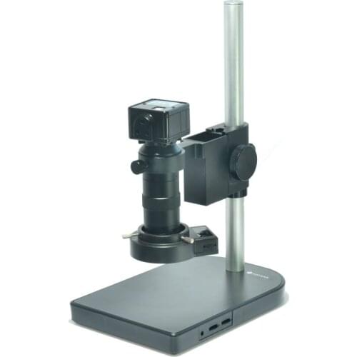2.0MP USB Microscope Camera Industrial Microscopes USB Camera 100X Zoom Lens Table Stand Calibrator Measurement Camera
