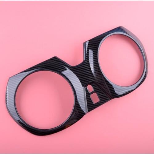 CITALL Stainless Steel Inner Carbon Fiber Texture Black Center Air Vent Outlet Cover fit for Chevrolet Blazer 2019 2020