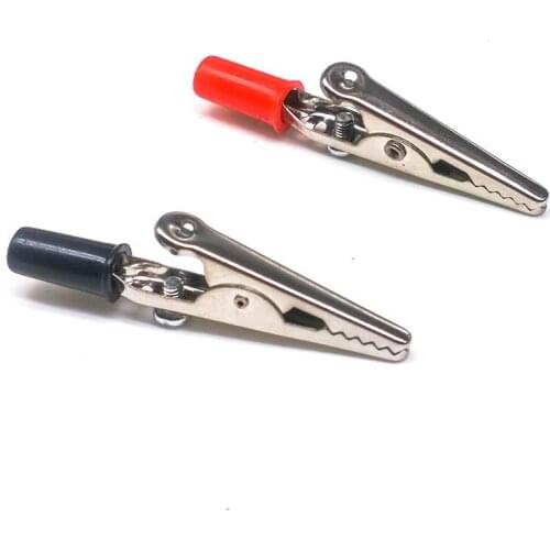 50/100 piece redandblack 50mm single handle 5A alligator clip ferroelectric clip, used for testing alligator clip of probe meter