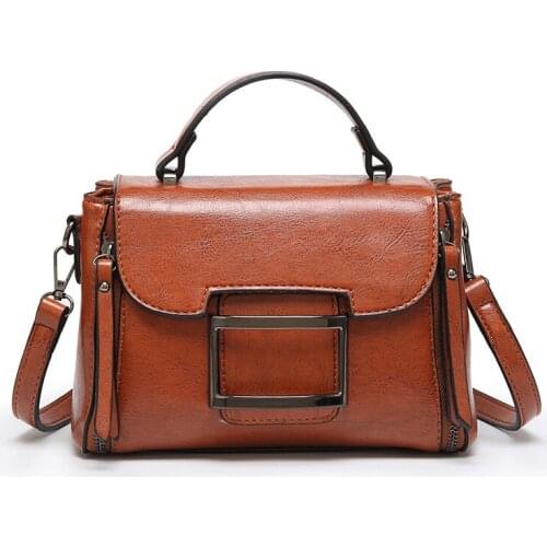 Oil wax PU Leather Ladies HandBags Women Messenger Bags Totes Designer Crossbody Shoulder Bag Hand Bags Purse Package Hot Sale