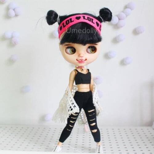 1 Set Cool Sun-top + Cloak + Ripped Trousers Clothes for Blyth, Licca, Azone, OB24 Doll Outfits Accessories