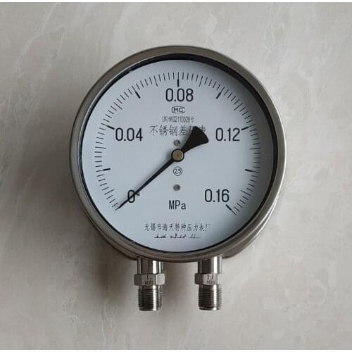 150mm(6.0") Stainless steel differential pressure gauge, differential manometer