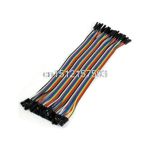 20cm Long F/F Solderless Flexible Breadboard Jumper Cable Wire 40 Pcs
