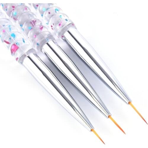 3Pcs/Set Nail Art Dotting Drawing Painting Pen Hook Flower Carving Nail Pen Beauty Makeup Tool Liner Polish Brush Accessories