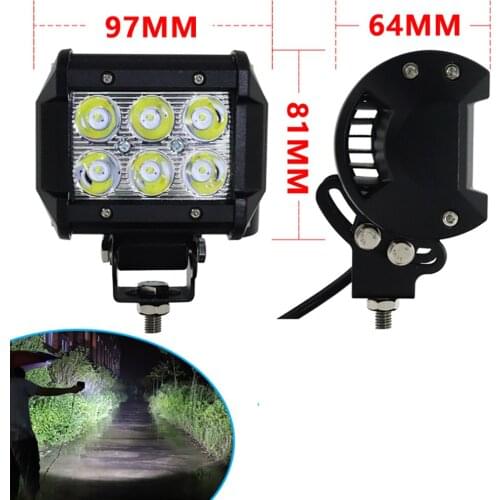 AOZBZ 12V 5Pin Rocker Switch LED Light Bar Wiring Harness Kit LED Light Bar 2PCS 18W Spot Led Off Road Lights Car Accessories