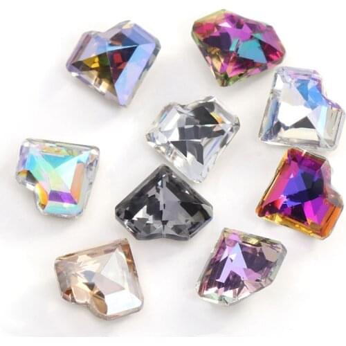 Astrobox High Quality Point Heart Rhinestone Crystal Stone DIY Clothing & Accessories Glass Stones Jewelry Making Loose Beads