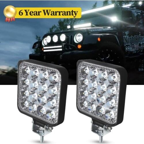 Car LED Work Light COB Chips 27/ 48 watts DC 12/ 24 Volts 6500K White Spot Lighting for FSO Universal Truck Auto Bulbs