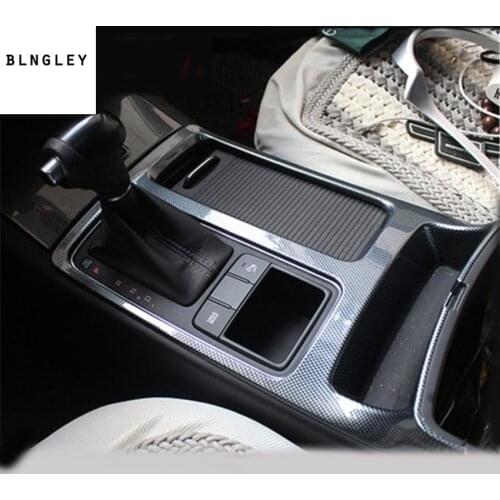 1pc ABS Carbon fiber grain gear panel decoration cover for 2015-2018 KIA Sorento car accessories