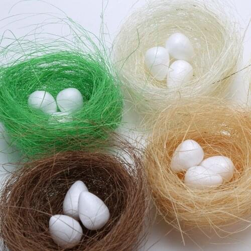 1Pcs Artificial Nest Easter Mini Colored Thread Bird Nests for Candies Eggs Easter Craft Happy Easter DIY Decorations
