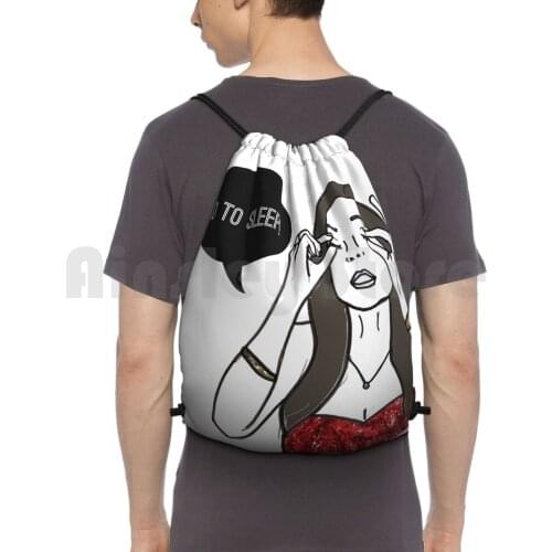 Go To Sleep Backpack Drawstring Bags Gym Bag Waterproof Real Housewives Rhony Sleep Bethenny Frankel Reality Tv Celebrity