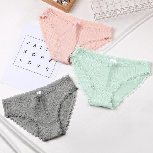 Cotton Girls' Underwear Lace Seamless briefs low-rise sexy womens underwear