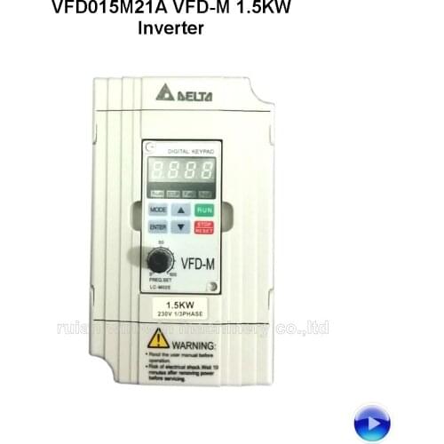 VFD015M21A VFD-M 1.5KW 1500w 230v VFD7A5MS21ANSAA 1.5KW Frequency Inverter for film blowing machine bag making machine