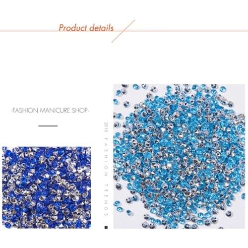 Nail Fake Crystals Nail Art Rhinestones Round Beads Flatback Charms Nails Decoration Makeup Clothes Shoes Iridescent