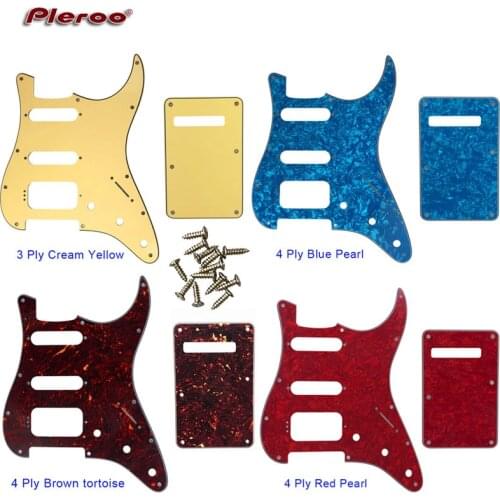 Quality Guitar Parts -For US Fd 11 Screw Holes MIM Startocaster SSH Humbucker Guitar Pickguard & Back Plate Scratch Plate