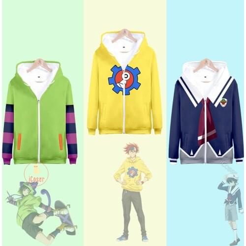 Anime SK8 the Infinity Miya Chinen Jacket SK Eight Langa Hasegawa Cosplay Costume Reki Kyan Skateboard Zipped Sportswear Top