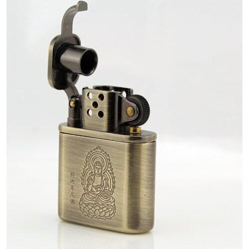 Sakyamuni Creative Pure Copper Kerosene Lighter Smoking Accessories Regalos Para Hombre Originales Exquisite Friend Gifts