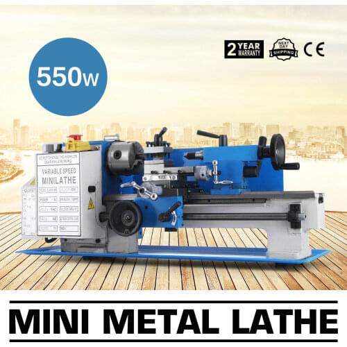 Mini Metal Lathe 7"x12" Metalworking Woodworking Gears Motorized Milling 2250RPM