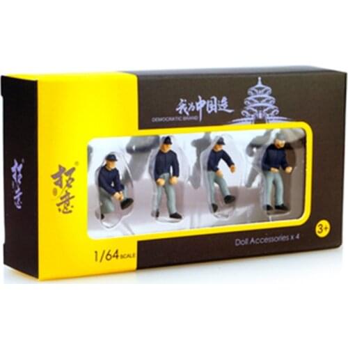 1/64 car model accessories dolls various scene simulation decoration repairman traffic police driver racer doctor dog model toy