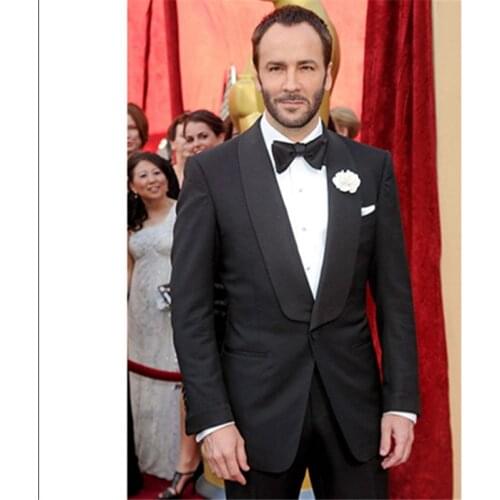 Shawl collar black fashion men wedding suits jacket custom made groom mens suits 2019 two pieces kingsman suit terno masculino