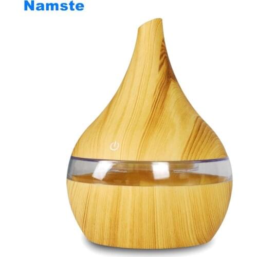 NMT-035 300ml 7 Color Wood USB Charging Ultrasonic Essential Oil Aroma Diffuser Air Humidifier For Home