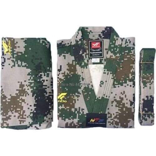 New Taekwondo suits Adult Childrens Long Sleeved Camouflage Taekwondo Uniform Men and Women Taekwondo Clothing Training clothes