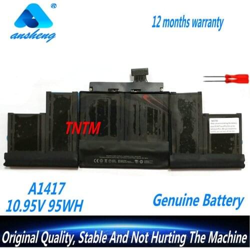 Genuine A1417 Laptop Battery For Apple MacBook Retina Pro 15" inch A1398 2012-2013 ME665LL/A ME664LL/A MC976LL/A MD831LL/A