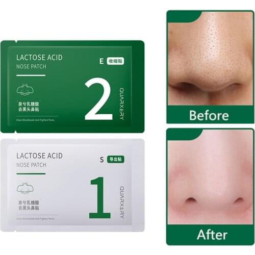10Pcs Lactobionic Acid Blackhead Nose Patch Remove Blackhead Acne Remover Clear Black Head Clean Face Care Prouducts Shrink Pore