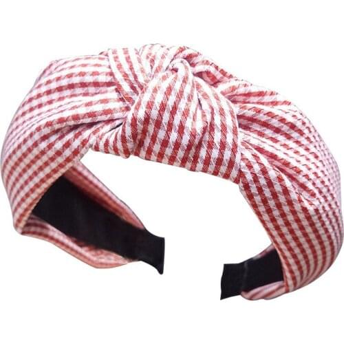 1PC Knot Cross Tie Hair Band Girls Ins Fashion Printed Hairband Knitted Rib Girls Bow Hoop Twist Headband Hair Accessories