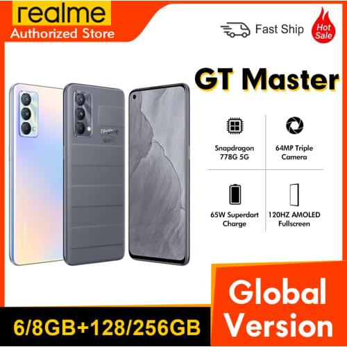 Global Version realme GT Master Edition 6.43" Smartphone 6/8GB 128/256GB Snapdragon 778G Octa-core Super AMOLED Super Dart 65W