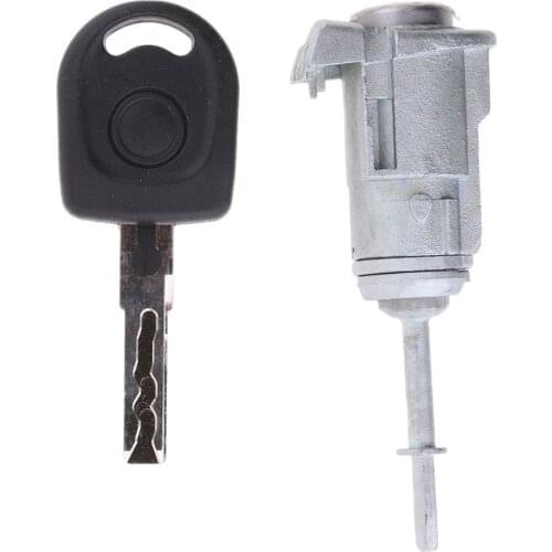 Replacement Door Lock Cylinder Barrel Assembly with Key for VW Passat B5