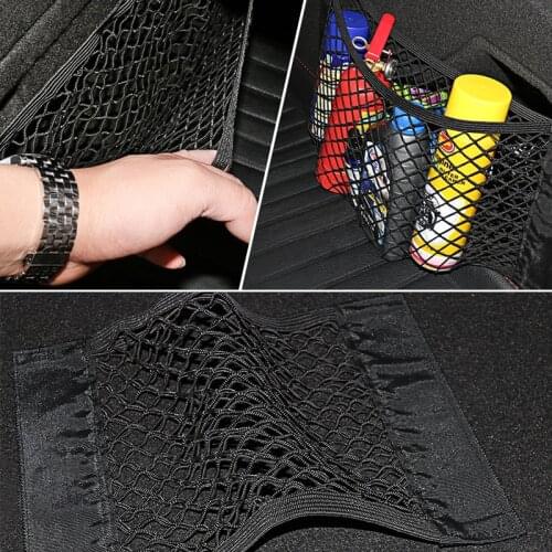 Car Trunk Storage Bag Nylon Mesh Nets for Kia Rio 4 X-Line Lada Vesta VW POLO 6R 6C Ford Focus 3 MK3