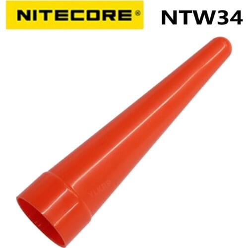 Nitecore NTW34 Led Flashlight Diffuser Traffic Wand Red Tip Cone For MT26 MT25 EC25 Lanterna With Head Of 34mm