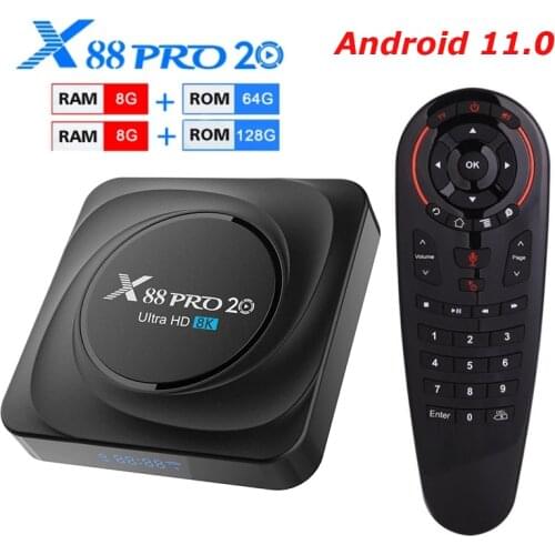 8GB RAM 128GB ROM Rockchip RK3566 X88 PRO 20 Android 11 TV BOX 4GB 64GB 32GB X88PRO Media Player 8K set top tox