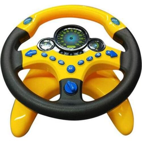Universal Copilot Simulated Steering Wheel Childrens Sounding Toy Small Steering Wheel Tool Christamas Toy Car Accessories