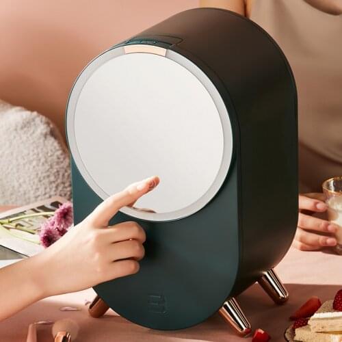 360 Rotating LED Light Cosmetic Storage Box Mirror Makeup Organizer LED Desktop Organizer Creative Beauty Box Dropshipping