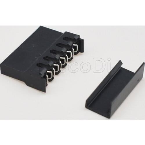 Black SATA 15Pin Female Power Connector With End Cap 90degree cap